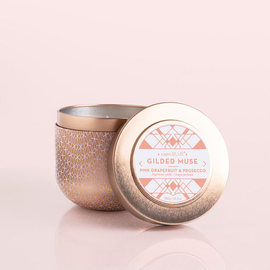 Capri Blue - PINK GRAPEFRUIT & PROSECCO Gilded Tin, 12.5 oz