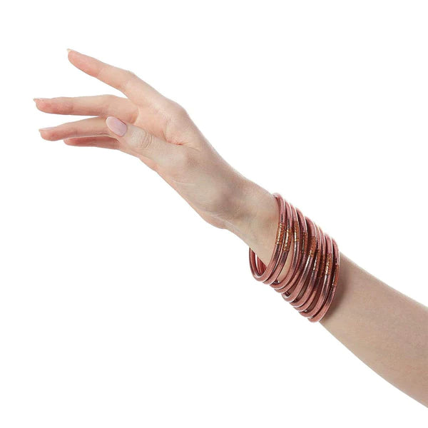 BuDhaGirl All Weather Bangles- ROSE GOLD (Set of 9)