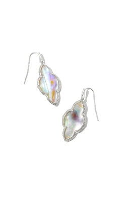 Kendra Scott- Abbie Drop Earrings -RHODIUM IRIDESCENT ABALONE