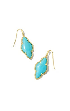 Kendra Scott Abbie Drop Earrings GOLD VARIEGATED TURQUOISE