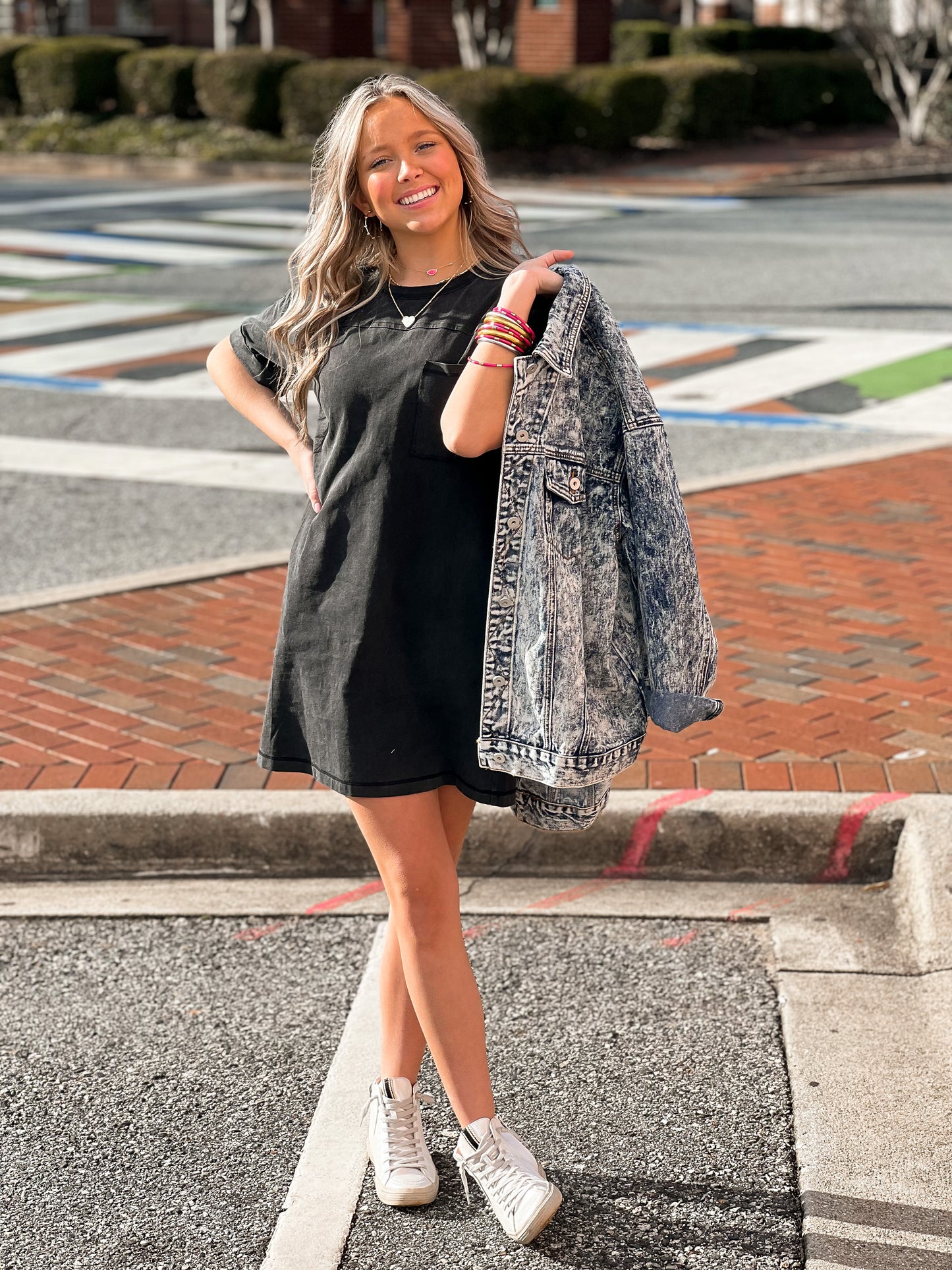 Acid Wash Oversized Denim Jacket