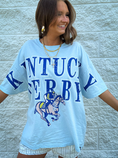 Kentucky Derby Southern Split Oversized Band Tee