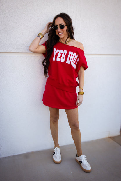Yes Doll Weekend Skort Set - Red