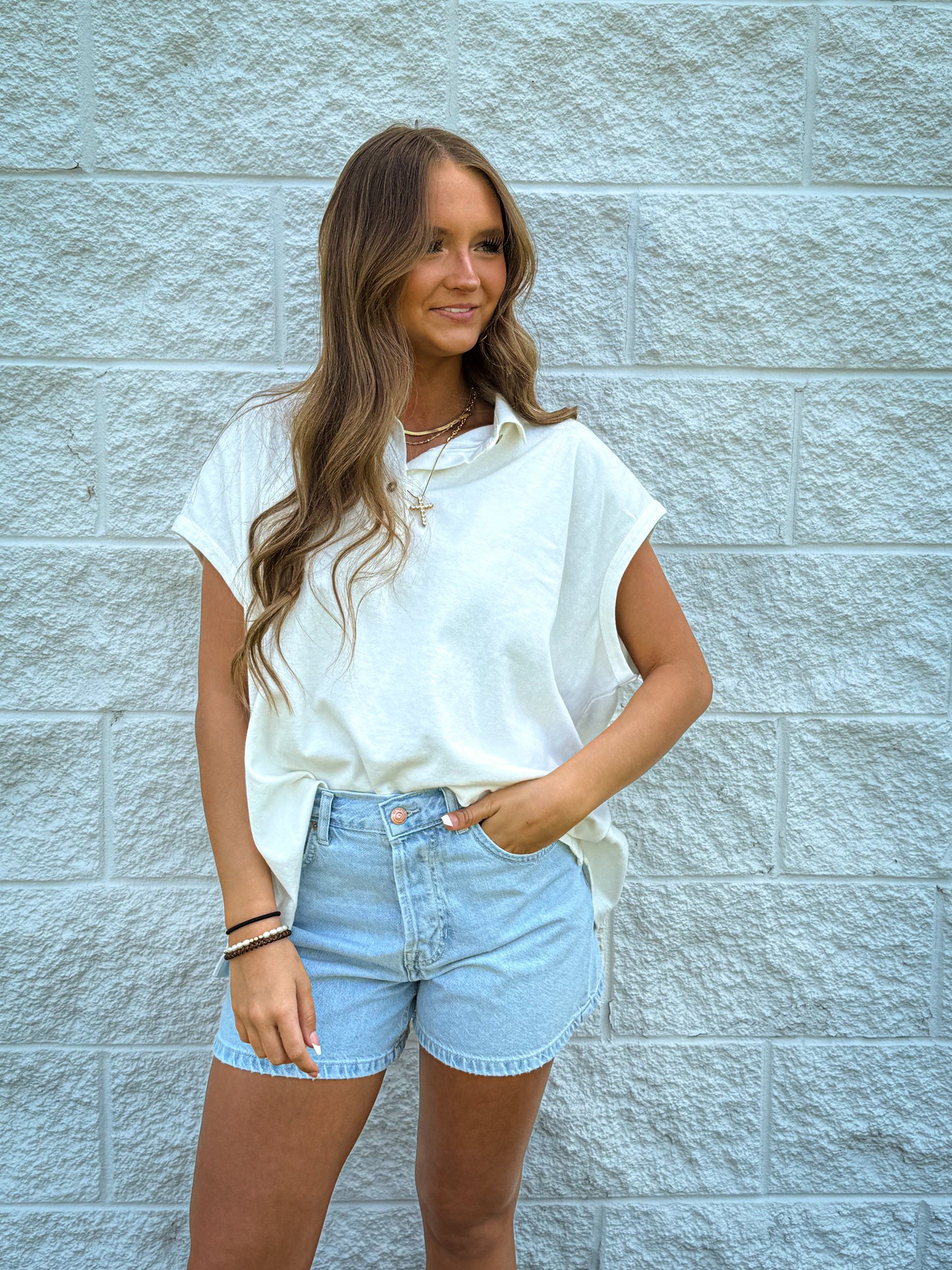 Free People - Tippi Denim Shorts - BABALON BLUE