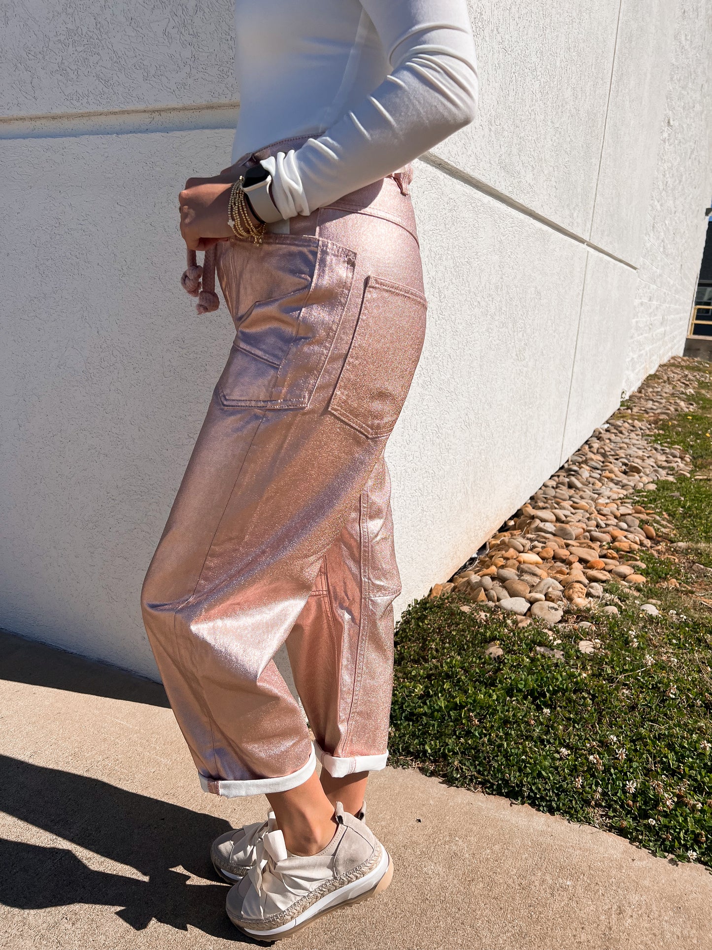 Free People - Moxie Metallic Low Slung