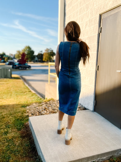 Denim Dreamer Midi Dress