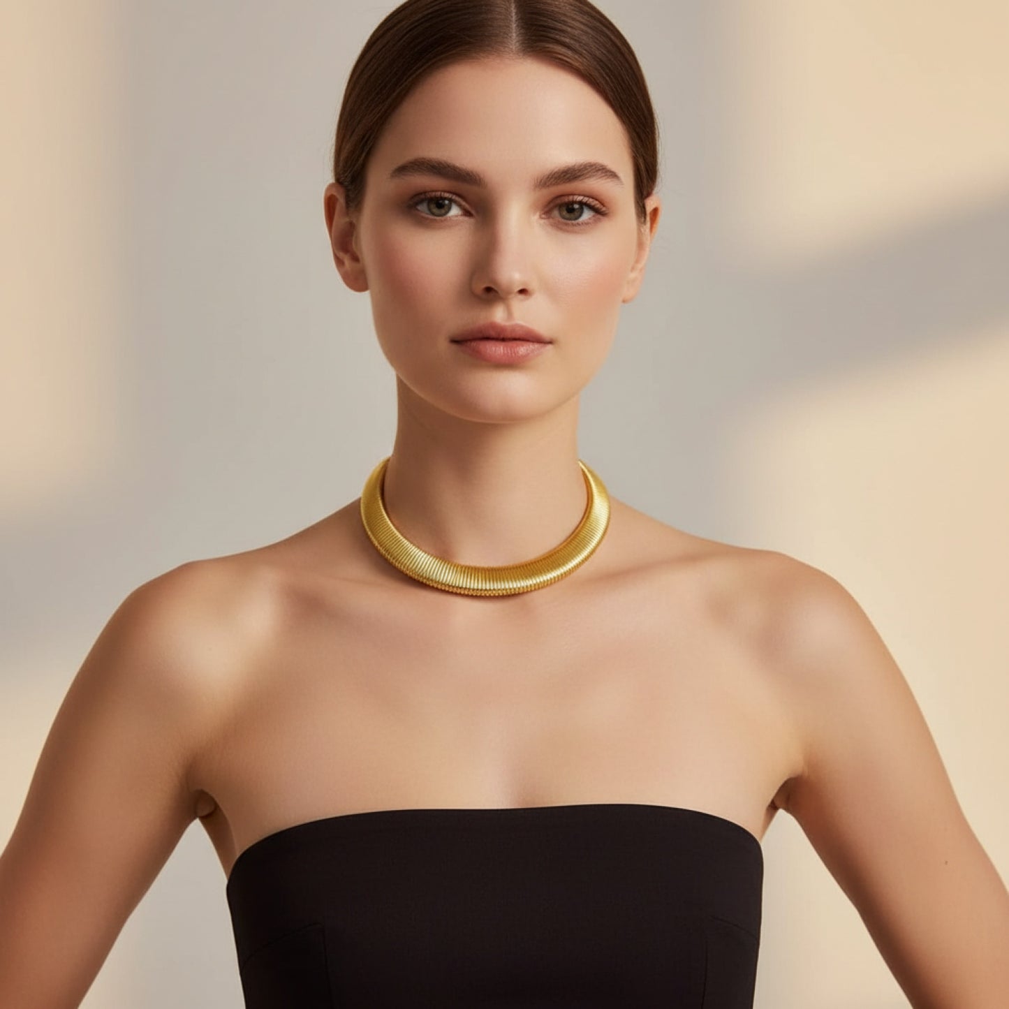 ADORN - Clothed in Majesty Large Gold Herringbone Necklace