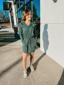 Warm Up Tennis Dress - GREEN