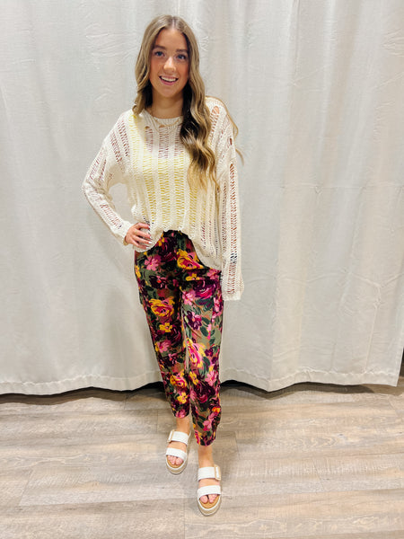 THML - Cheerful Floral Jogger Pants