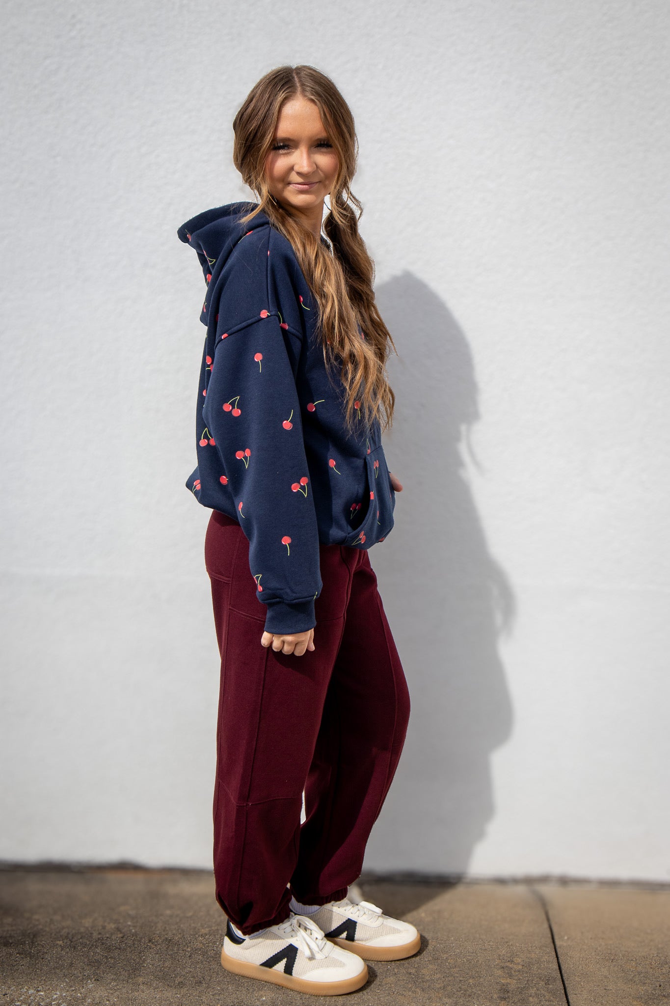 Weekend Barrel Fleece Joggers - DARK CHERRY