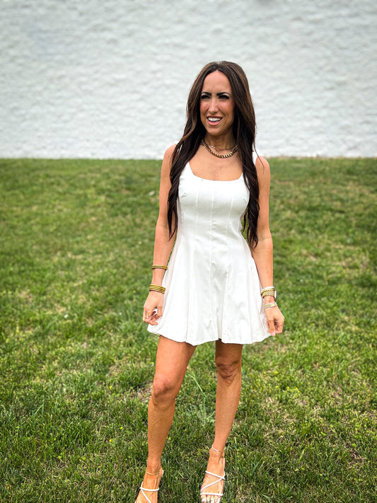 White Horizon Mini Dress