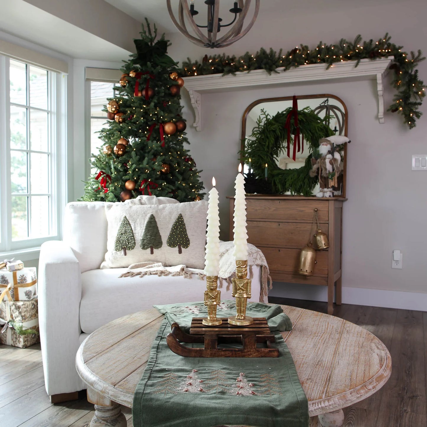 Gold Nutcracker Candlesticks - Set of 2 (5.5," 7")