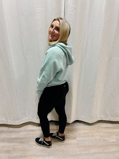 Essential Half-Zip Hoodie - DELICATE MINT