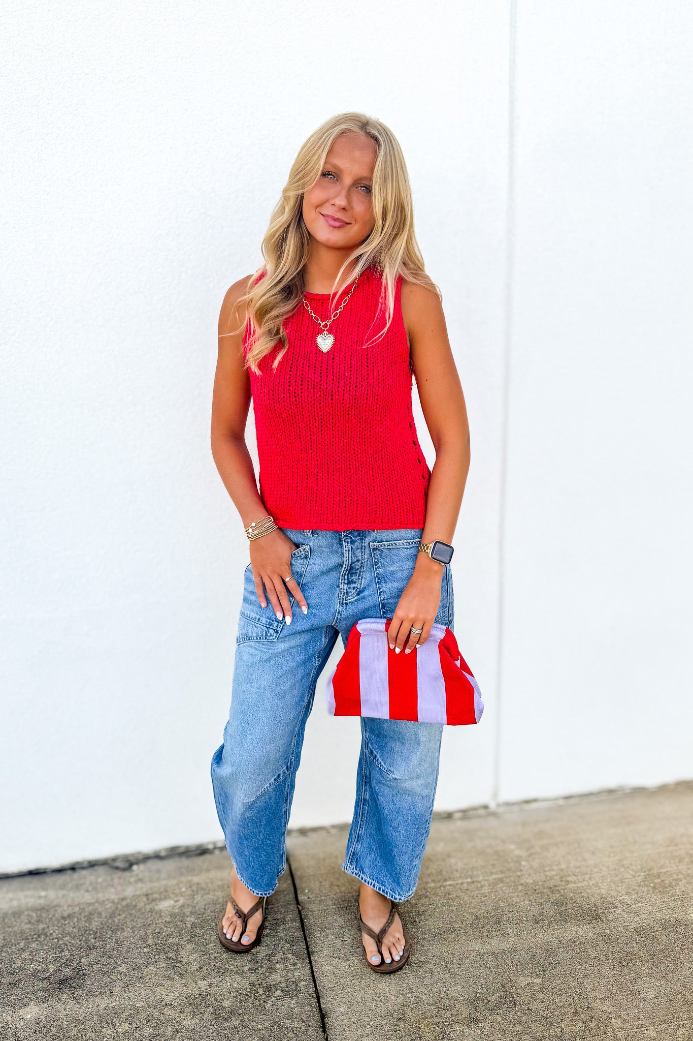 Free People - Opal Knit Tank - Sour Sweet (Red)