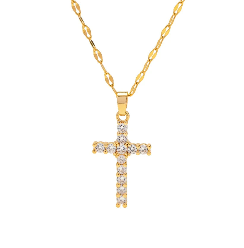 Chansutt Pearls - Sparkle Cross Necklace