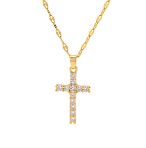 Chansutt Pearls - Sparkle Cross Necklace