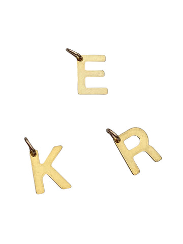 Farrah B - Large Gold Letter Charm