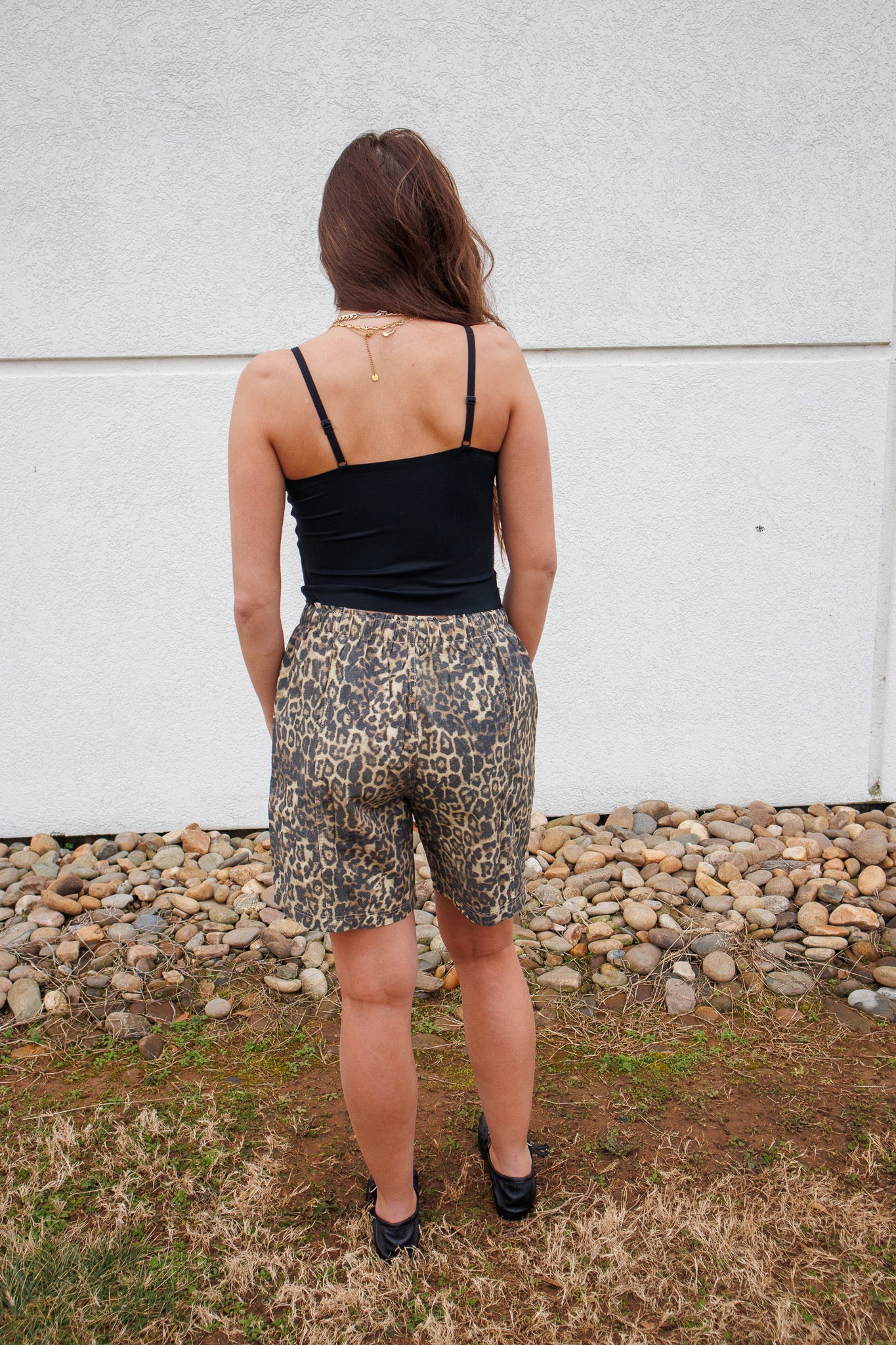 Aria Black Floral Lace Scalloped Cropped Cami