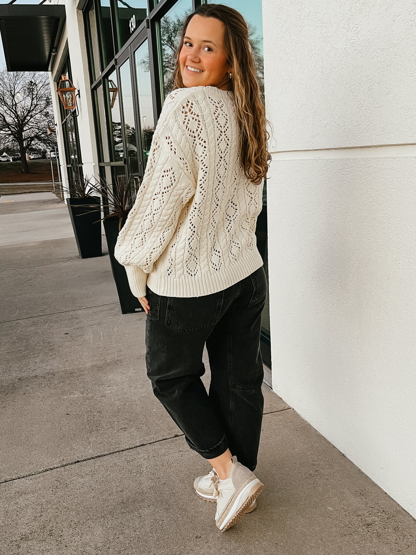 Gentle Cream Knit Sweater
