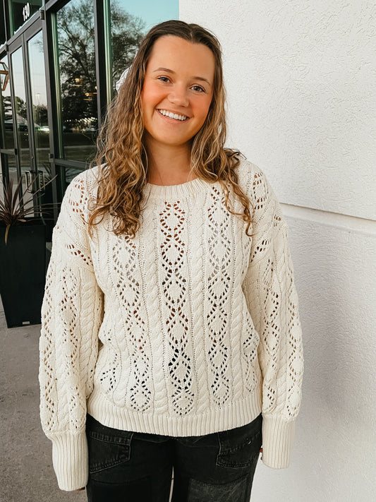 Gentle Cream Knit Sweater