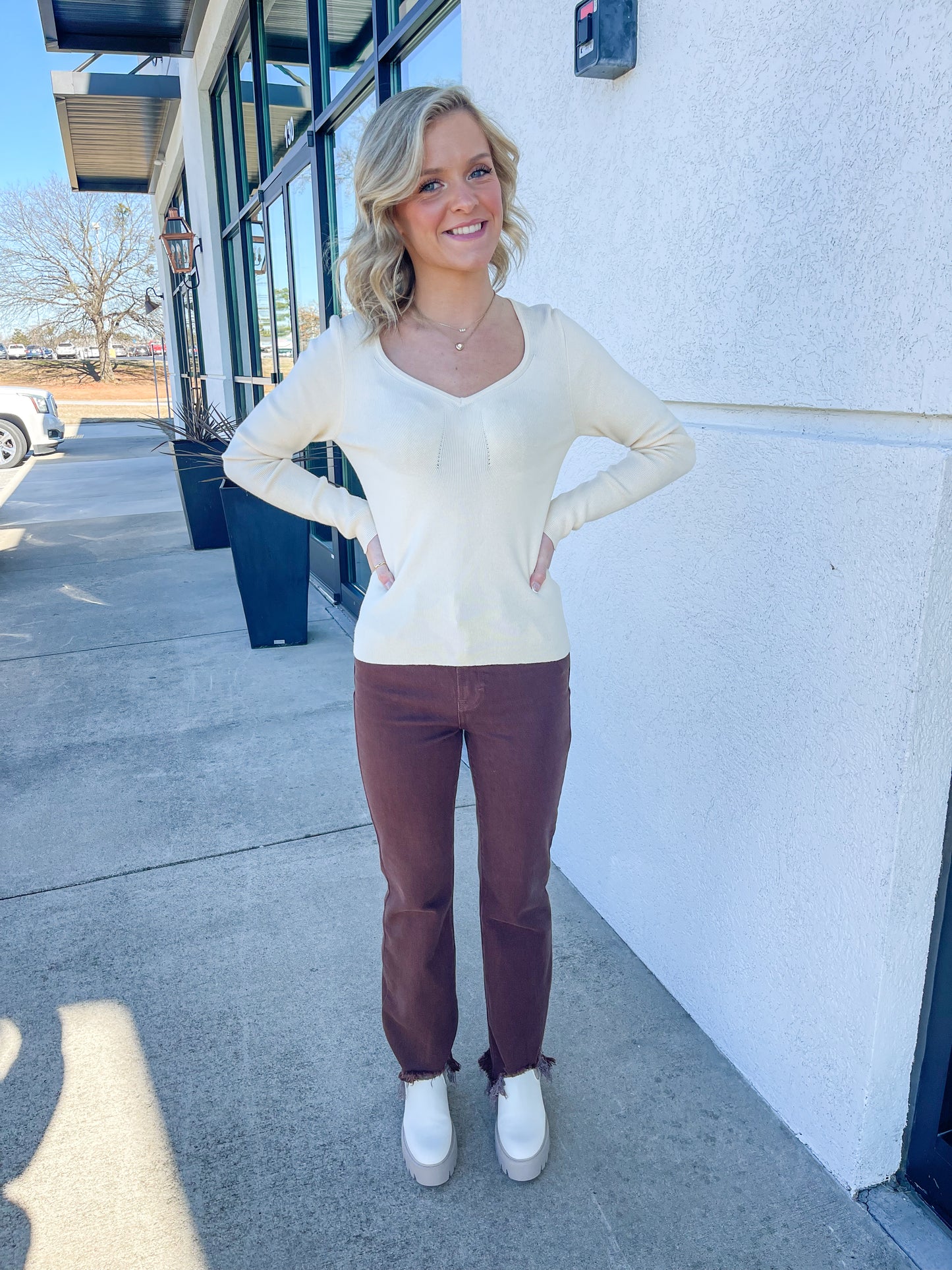 Secret Meadow Sweater - PALE CREAM YELLOW