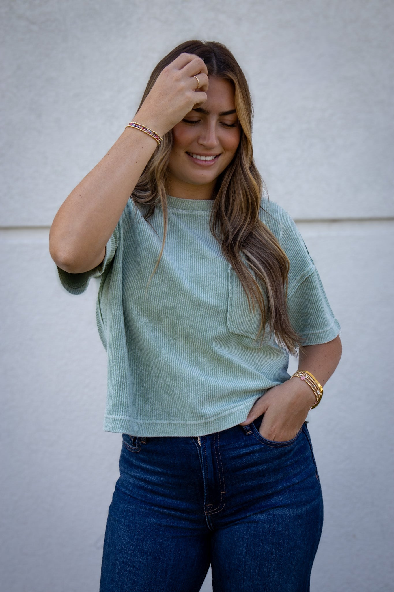 Mineral Wash Relaxed Tee - GREEN