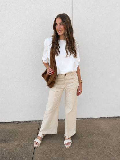 Perfect Pair High-Rise Wide Leg Cream Pants