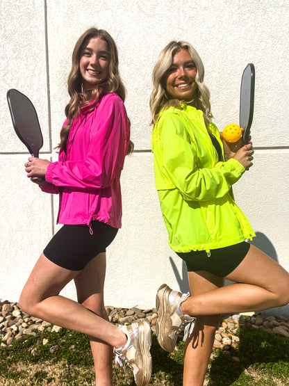 Noticed You Windbreaker Jacket - NEON PINK