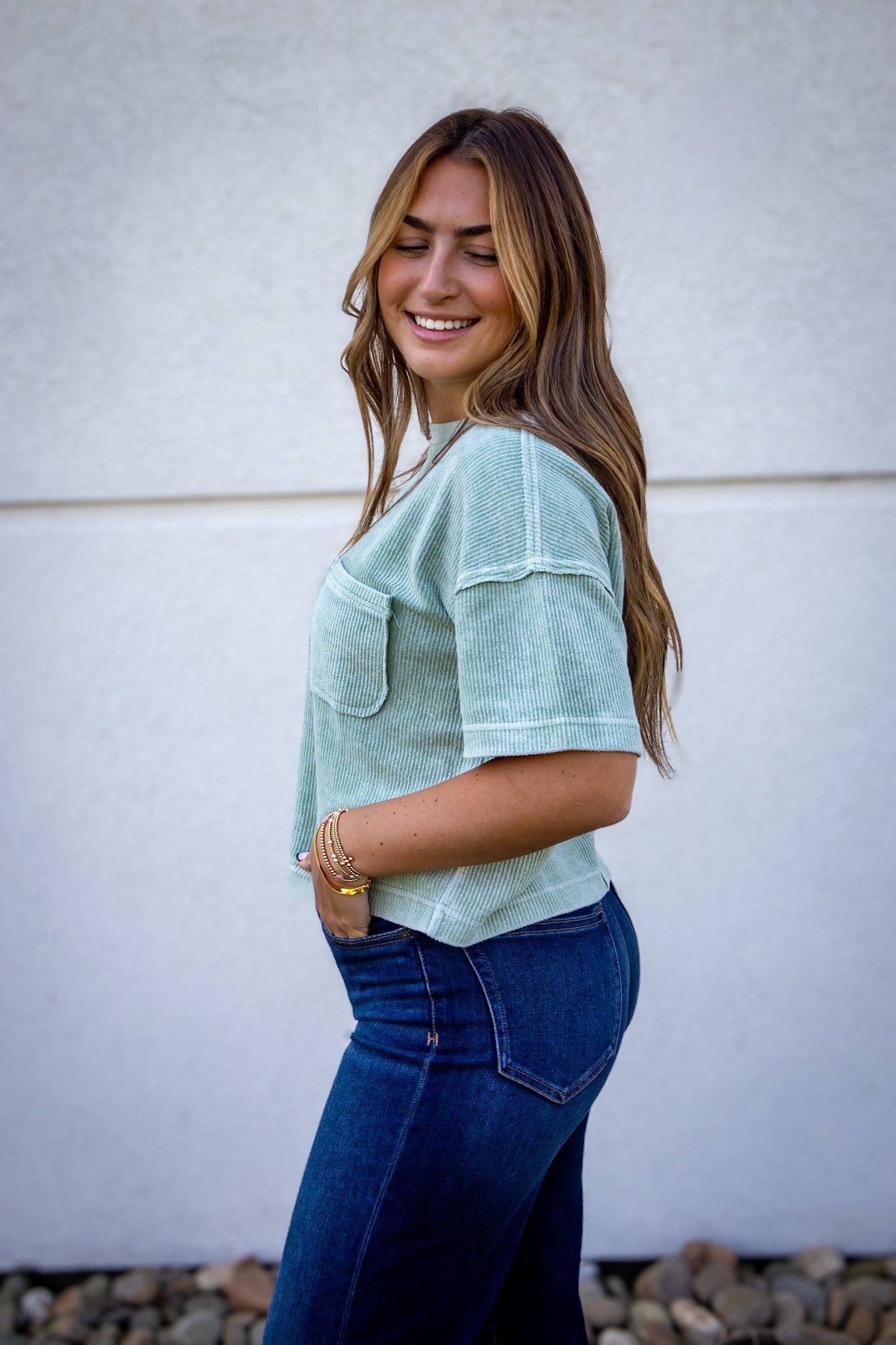 Mineral Wash Relaxed Tee - GREEN