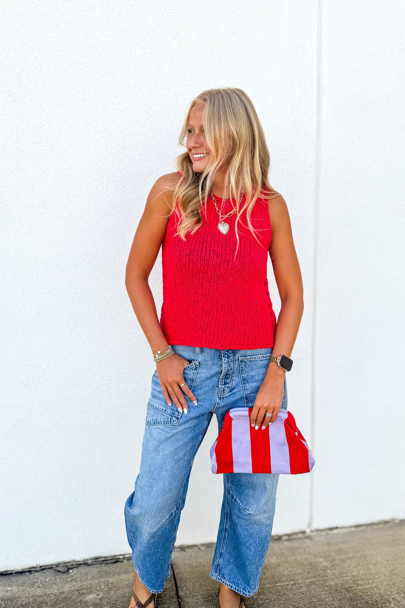 Free People - Opal Knit Tank - Sour Sweet (Red)