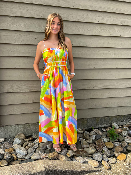Brushstrokes Of Brilliance Maxi Dress