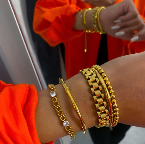 Chansutt Pearls - Gold + Diamond Chain Bracelet
