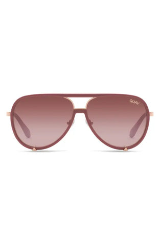 QUAY Sunglasses - High Profile - Berry/Brown/Pink