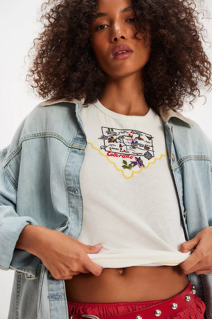 Free People - Wild Country Tee - COLORADO COMBO
