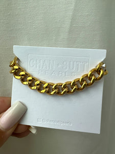 Chansutt Pearls - Chunky Gold Chain Bracelet