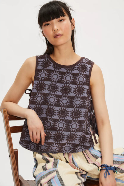 Free People - Towel Terry Top - BLUE COMBO
