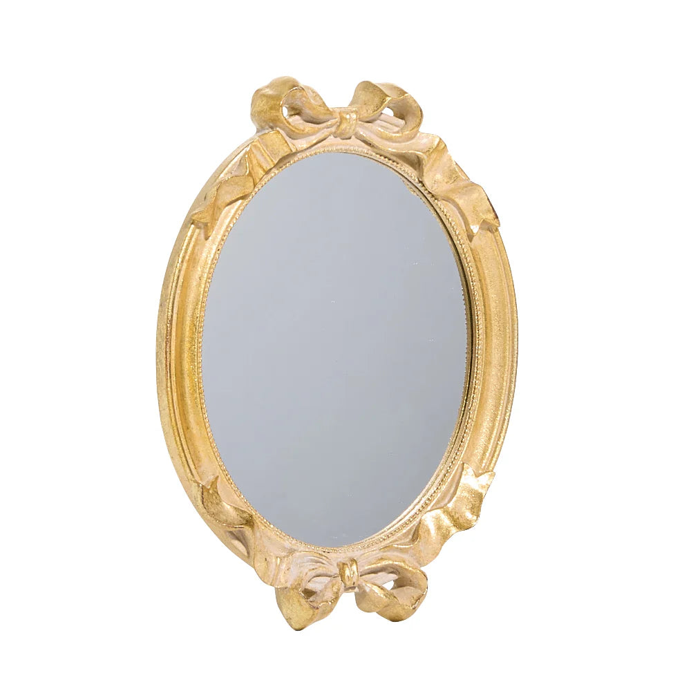 Mini Bow Gold Mirror - 8.25"