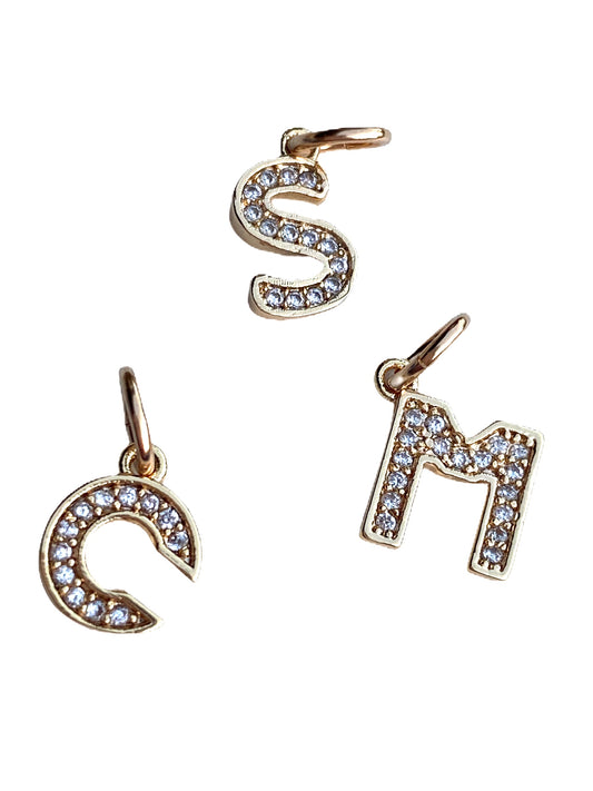 Farrah B - Pave Letter Charms