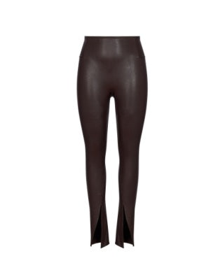 Spanx - Leather Like Front Slit Skinny - CHERRY CHOCOLATE – Yes Doll  Boutique LLC