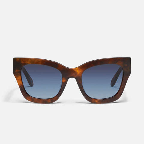 QUAY - By The Way - Brown Tort Frame/Blue