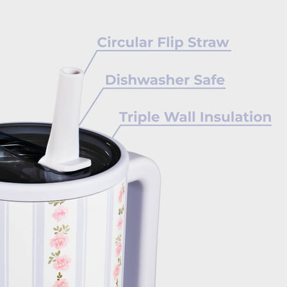 HydroJug - Primrose Floral Edition - Traveler 40oz Leakproof Tumbler