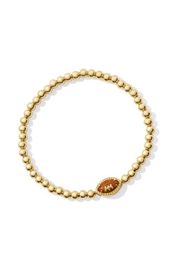 Kendra Scott - Football Stretch Bracelet - Gold in Orange Goldstone