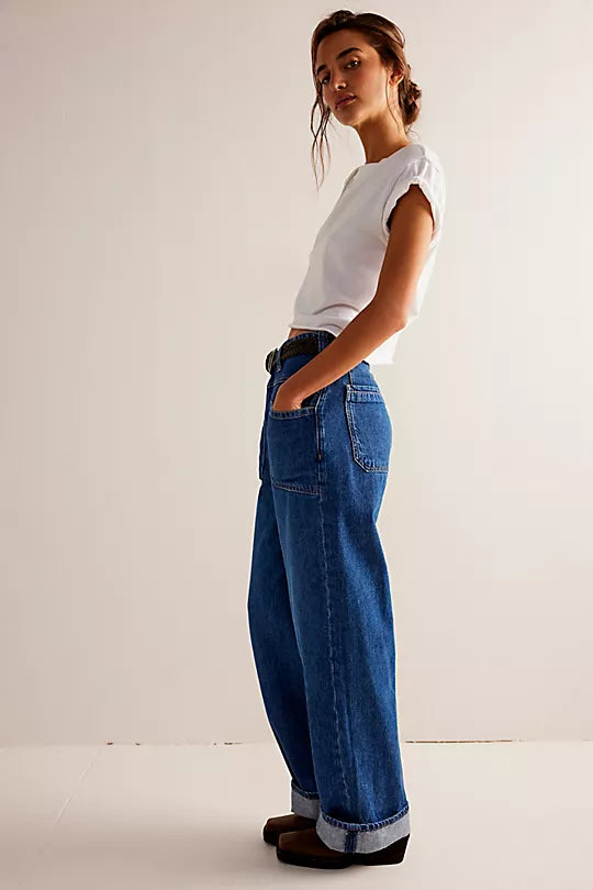 Free People - Palmer Cuffed Jeans - Tunnel Vision