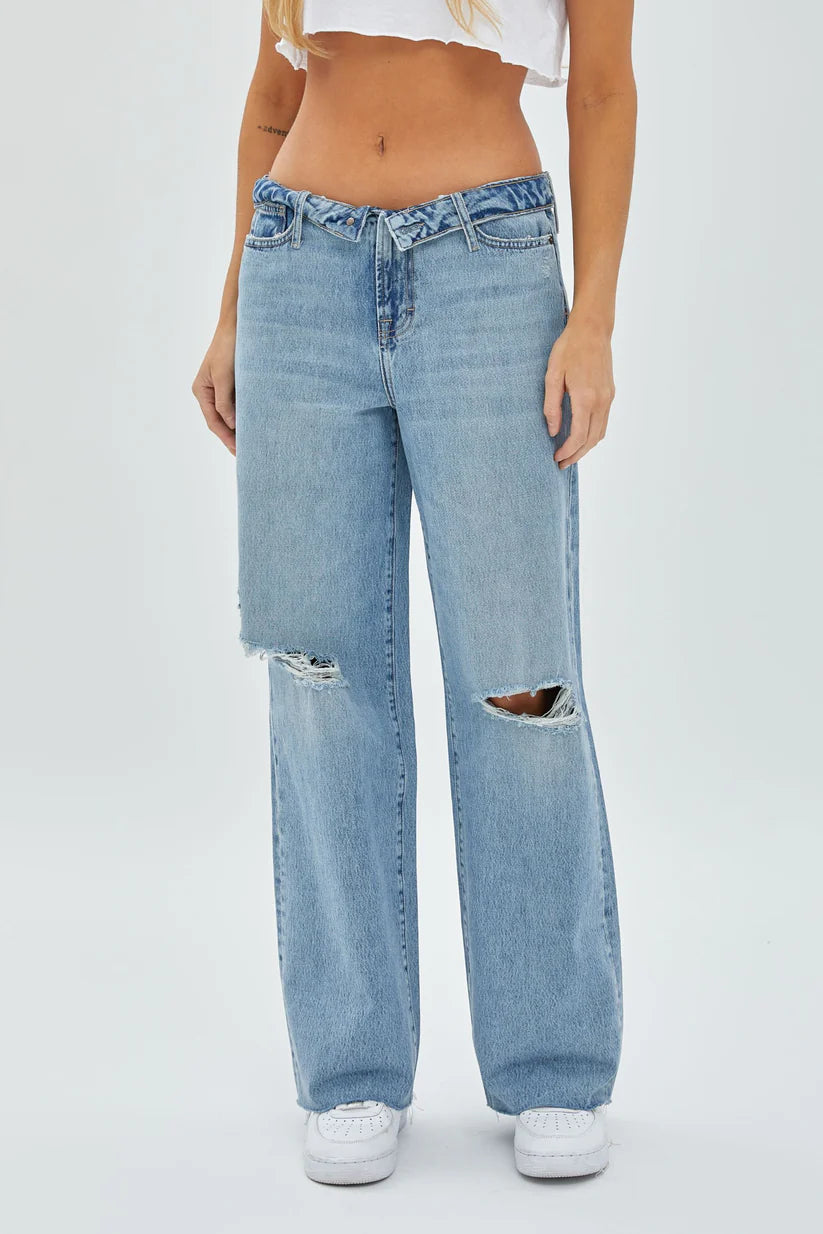 Hidden - Logan Fold Over Waistband Jean