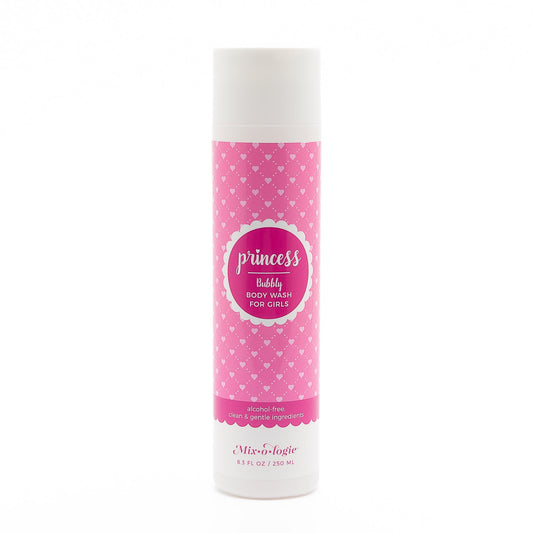 Mixologie Princess – bubbly body wash in a pink 8.3 fl oz bottle for girls/tweens