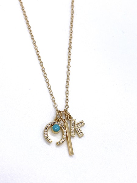 Farrah B - Pave Letter Charms