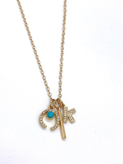 Farrah B - Pave Letter Charms