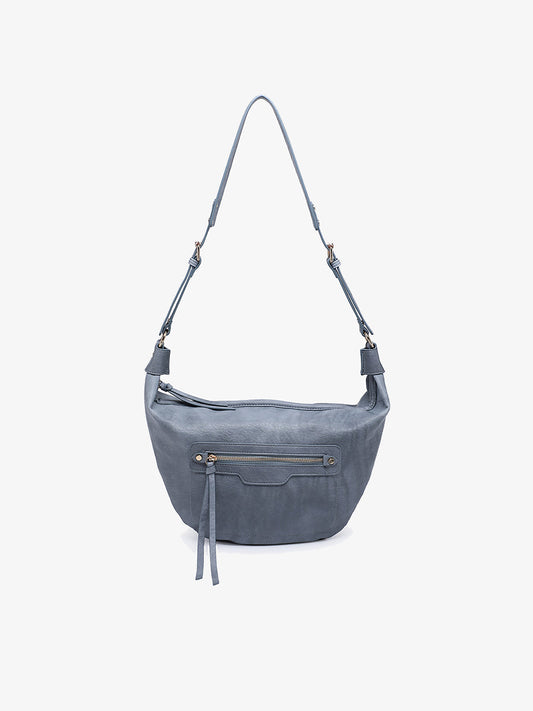 Leigh Vegan Hobo - DUSTY BLUE