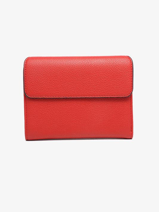Alexandra Vegan Passport Wallet - RED