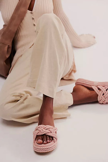MIA - Miko Rope Slide Sandal - BLUSH